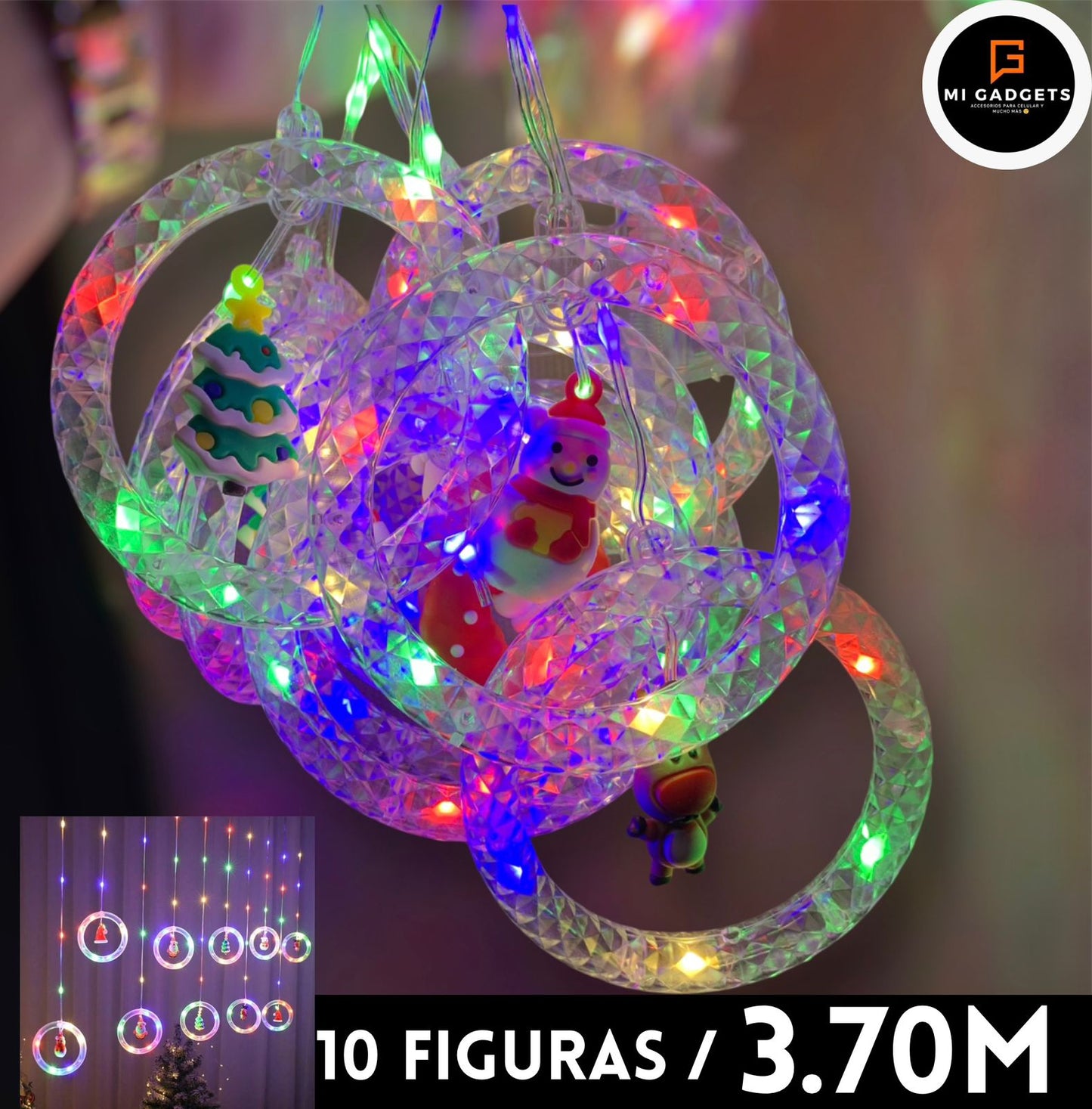 Cascada Multicolor Con 10 Figuras