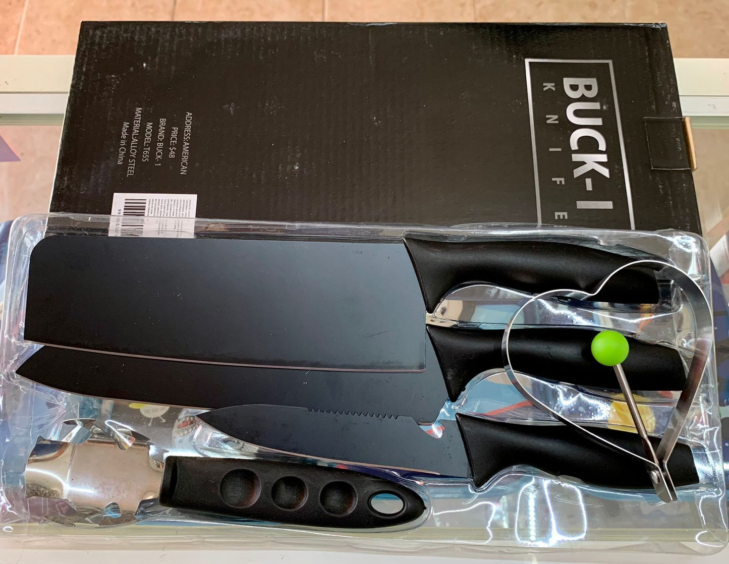 Set De Cuchillos Negro T65S