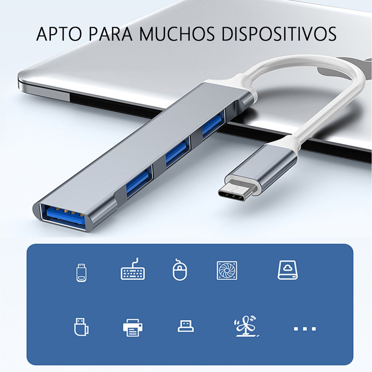Hub Tipo C con 4 puertos usb 1 HL-OTG5394