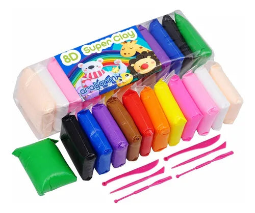 Foamy Moldeable 12 Colores Súper Ligero – Masa Espumosa para Manualidades | Paquete de 10 Piezas