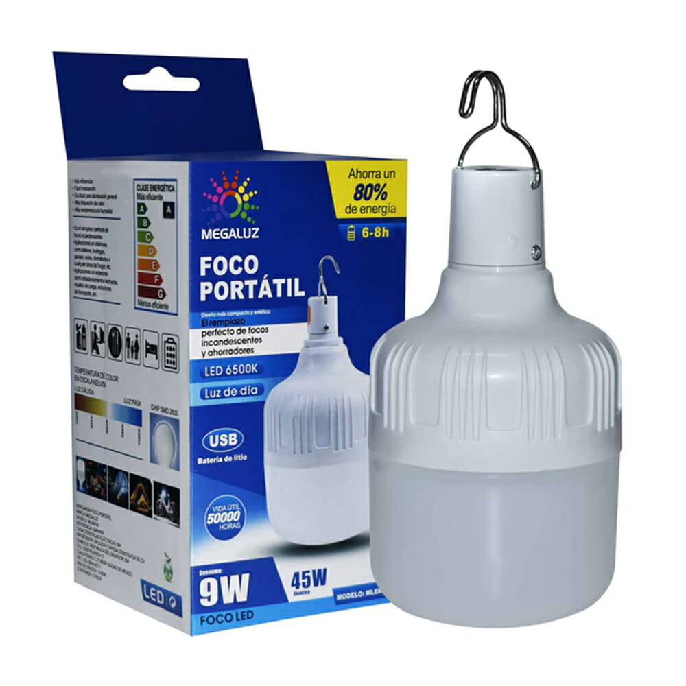 Lampara de emergencia 9W MLEM-04 Recargable (ABA)