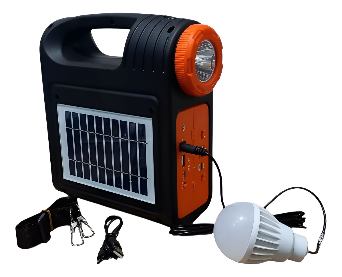 Bocina Bluetooth Con Panel Solar Radio Fm y Linterna KTS-1796
