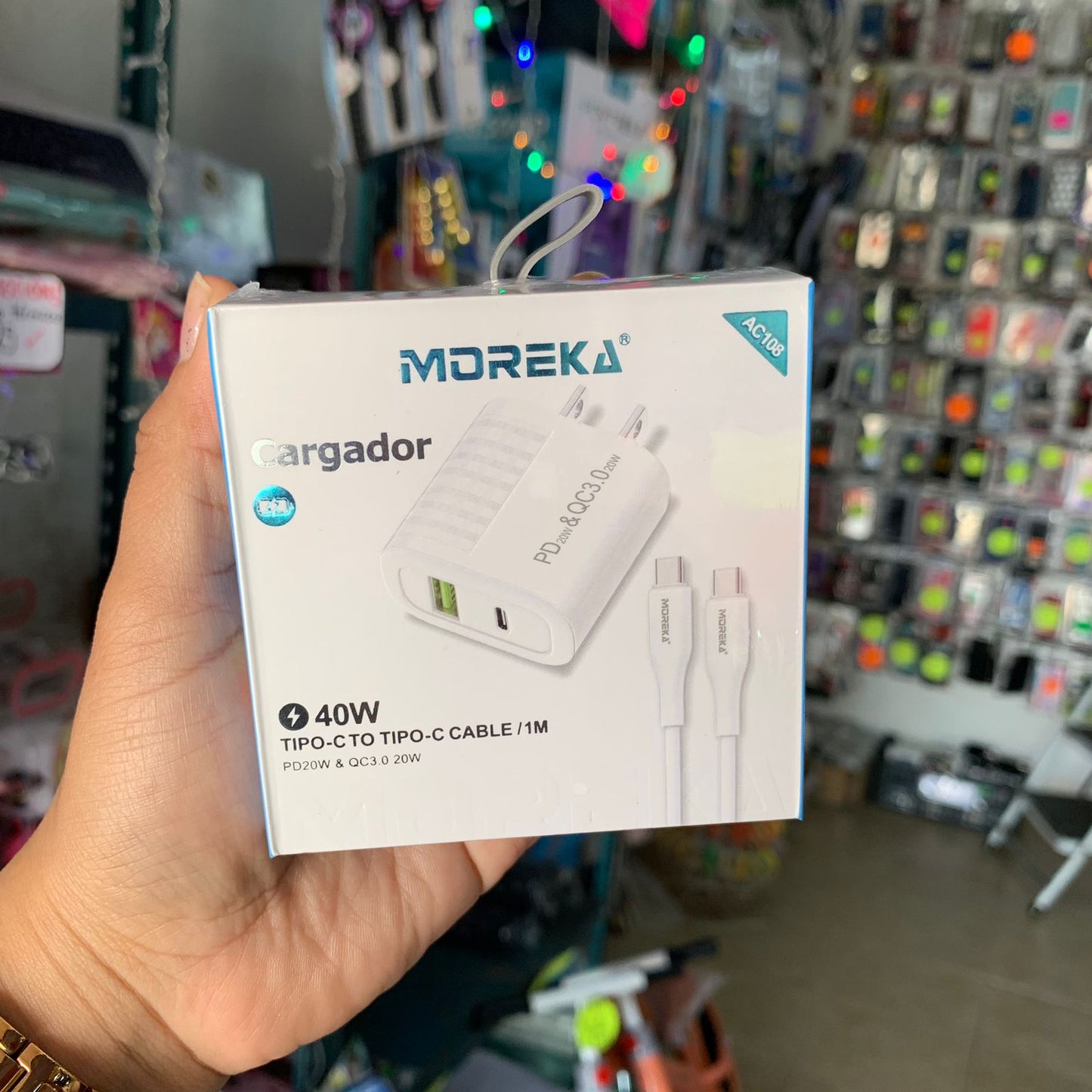 Cargador Moreka Tipo C 40W AC108