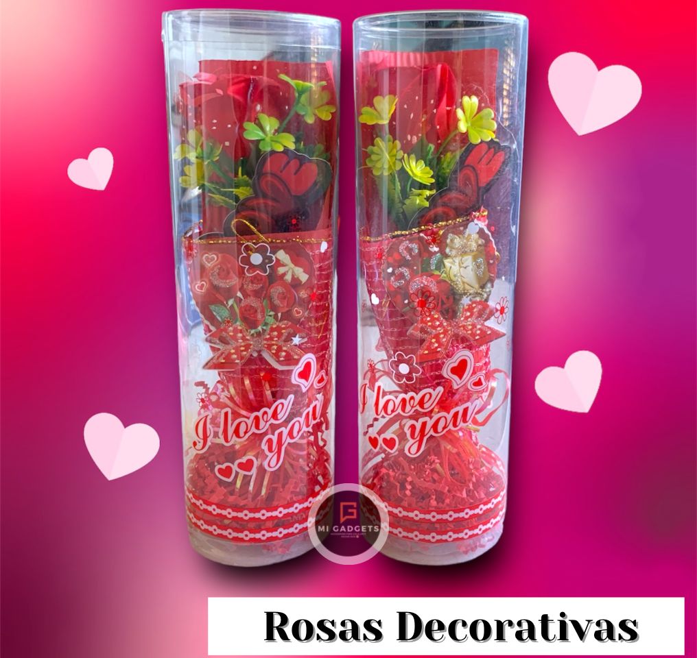 Rosas Decorativas Cilindro