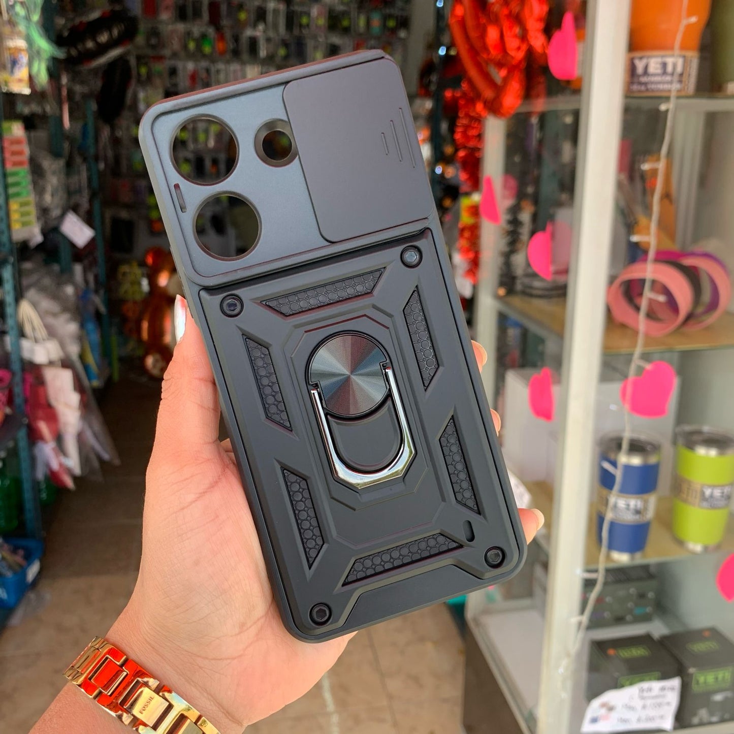 Funda Uso Rudo Anillo Para Redmi 13C / Poco C65