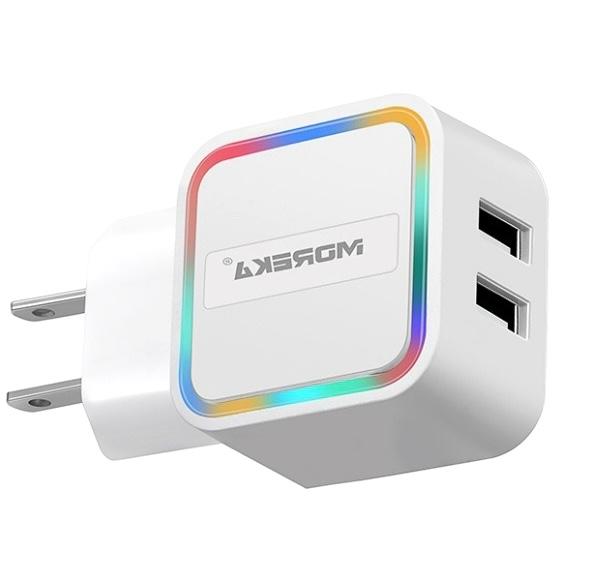 Cubo Cargador Moreka Con Luz Led 3.1A M-168 (ASOC)