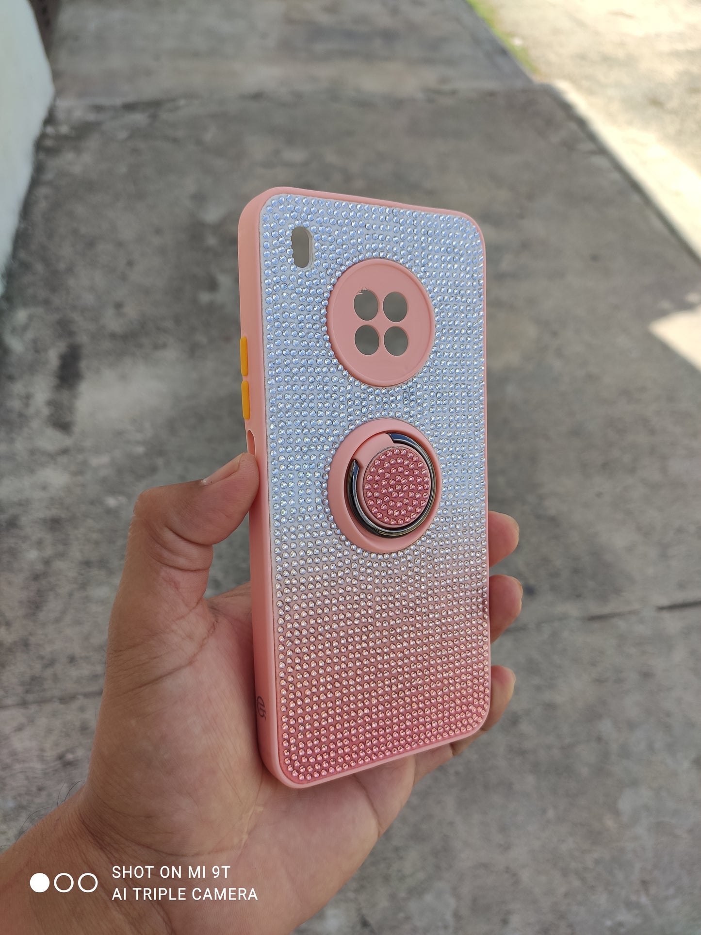 Funda de Diamante Con Anillo Para Huawei Y9A