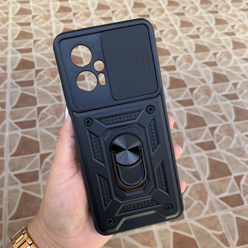 Funda Uso Rudo Con Protector De Camara Deslizante Para Xiaomi Poco X4 GT