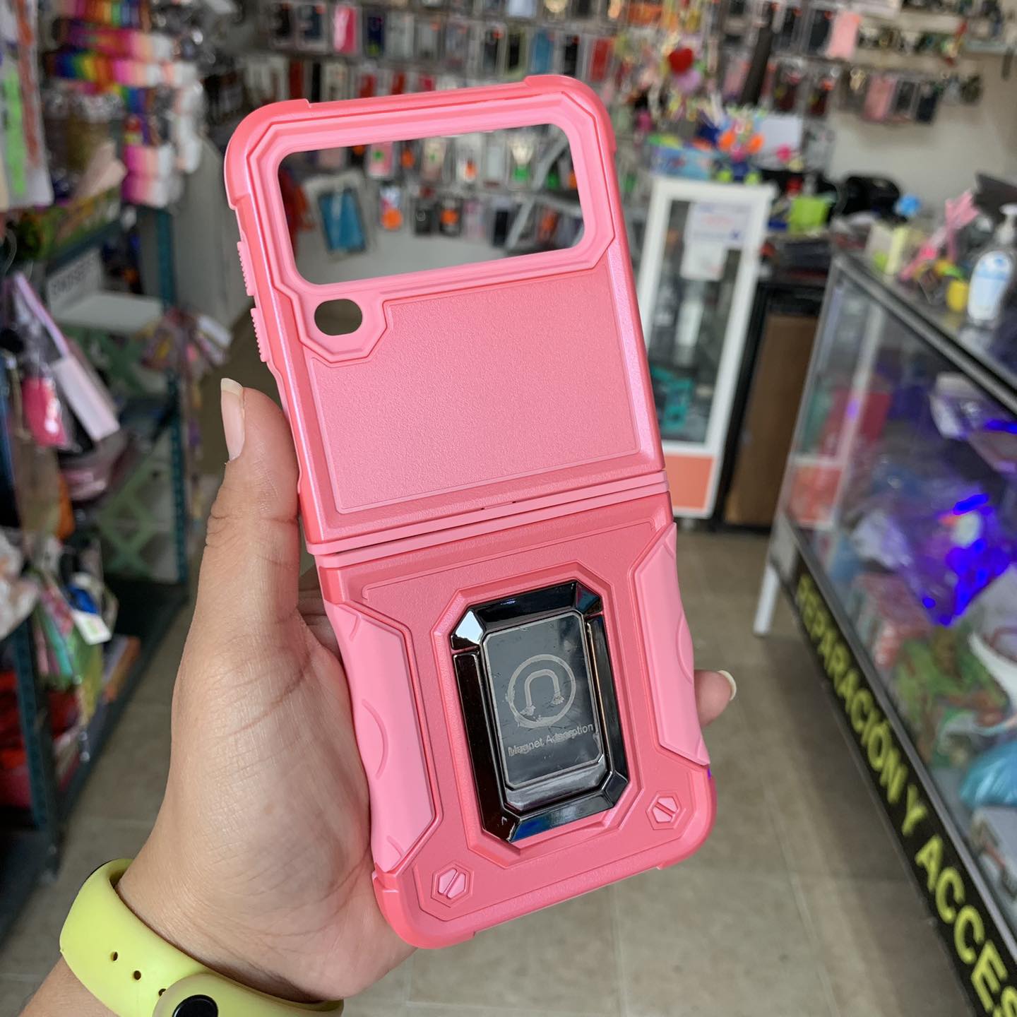 Funda Uso Rudo Anillo Metal Para Samsung Z Flip 4