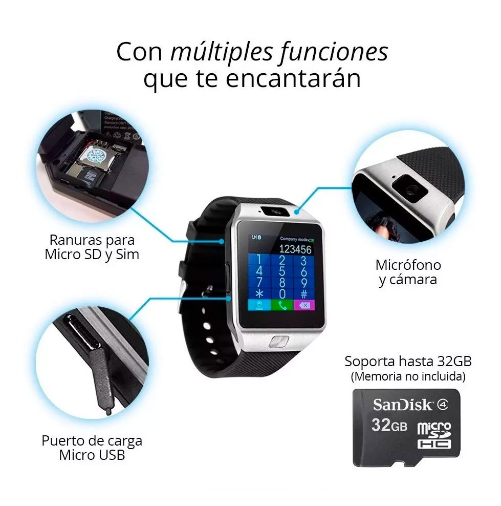 Reloj Celular Sim Smartwatch Dz09 Smart watch