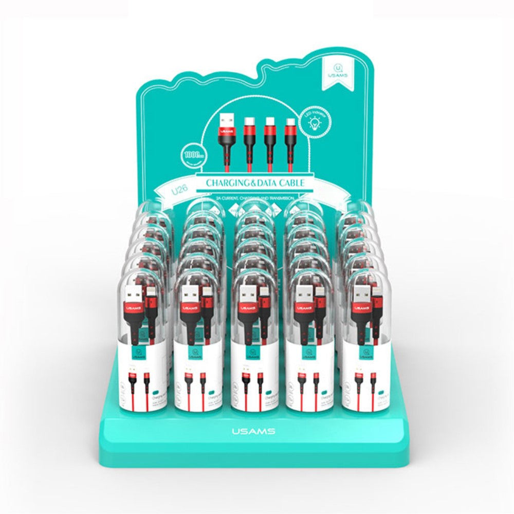 Cable de Carga y Datos USAMS 1m Carga Rapida Micro USB V8 2.0A Modelo U26