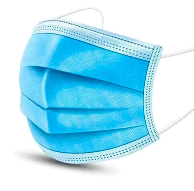 Cubrebocas Tricapa PAQUETE con 50 piezas Azul