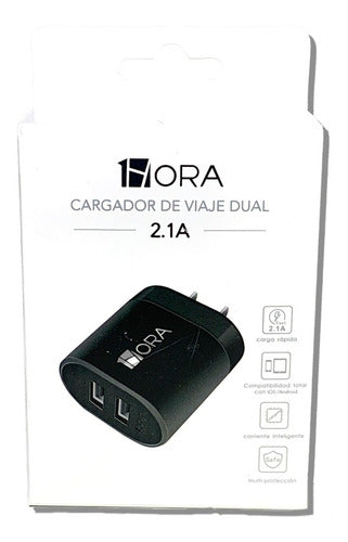 CARGADOR DUAL 2.1A 1 HORA GAR077