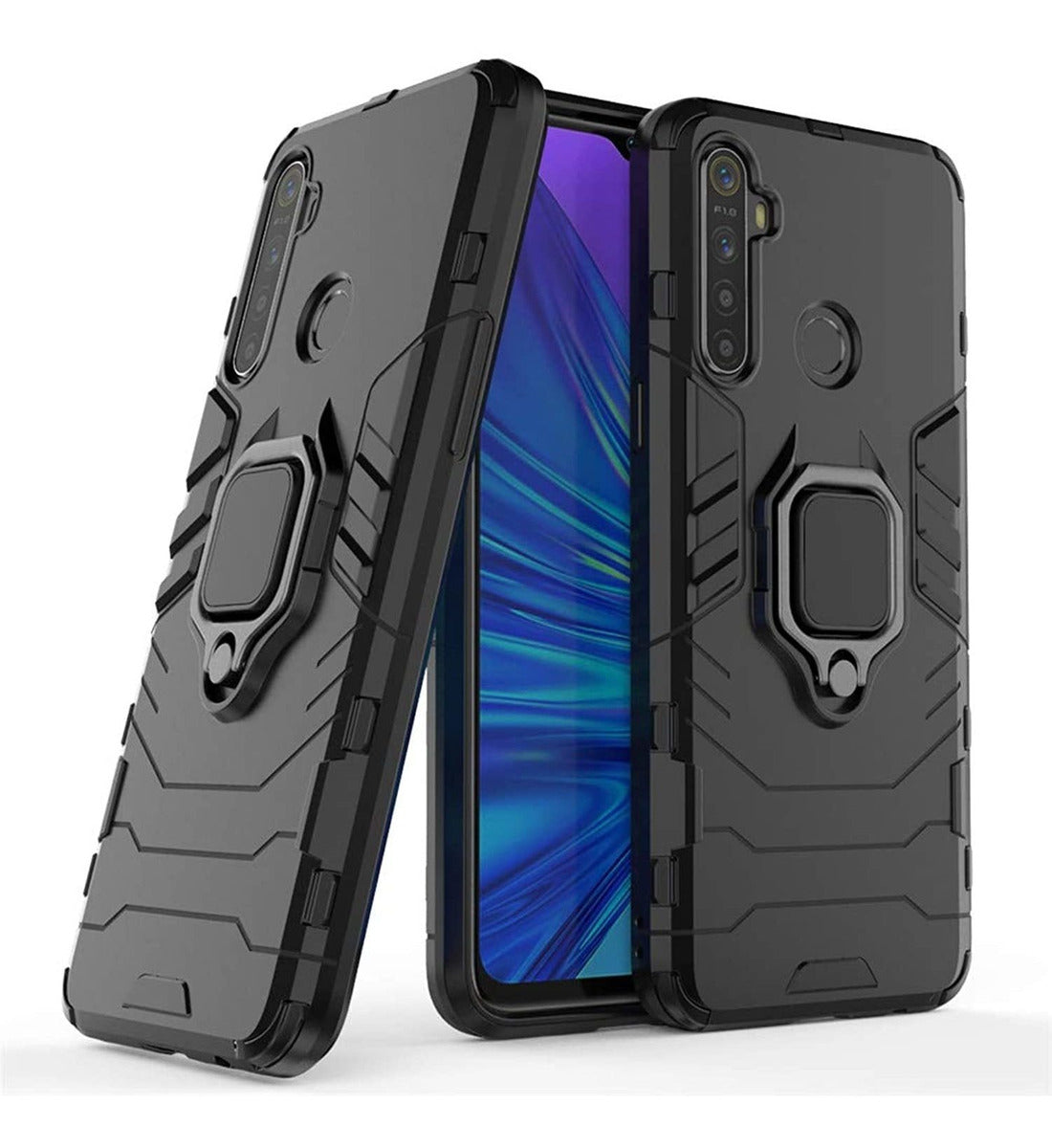 Funda Uso Rudo Con Anillo Para Realme 5