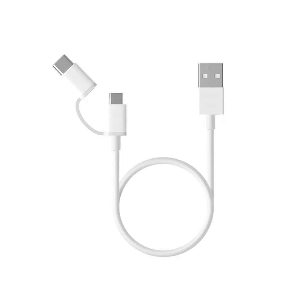 XIAOMI 1m Cable de Carga de Datos 2 en 1 Tipo C + Micro USB para Xiaomi