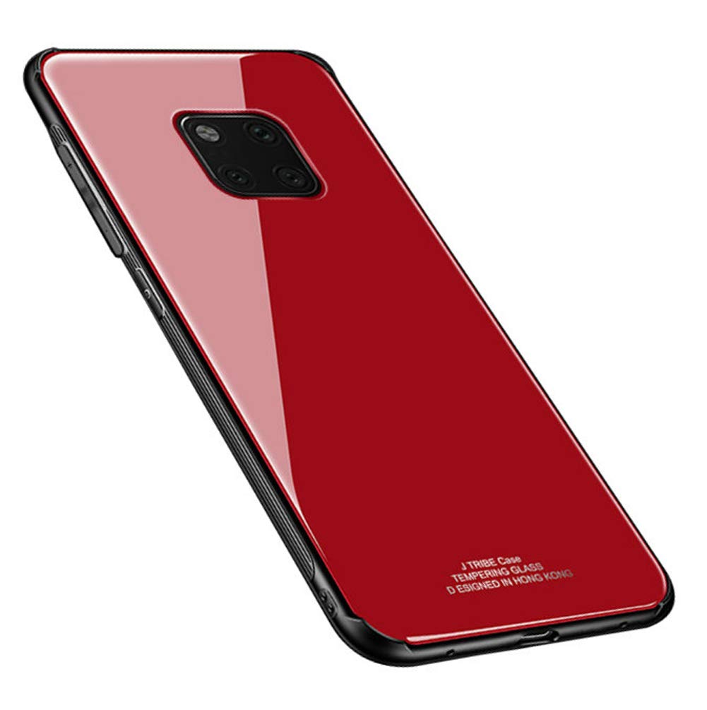 Funda Huawei Mate 20 Lite Silicone con trasera Cristal Templado Roja
