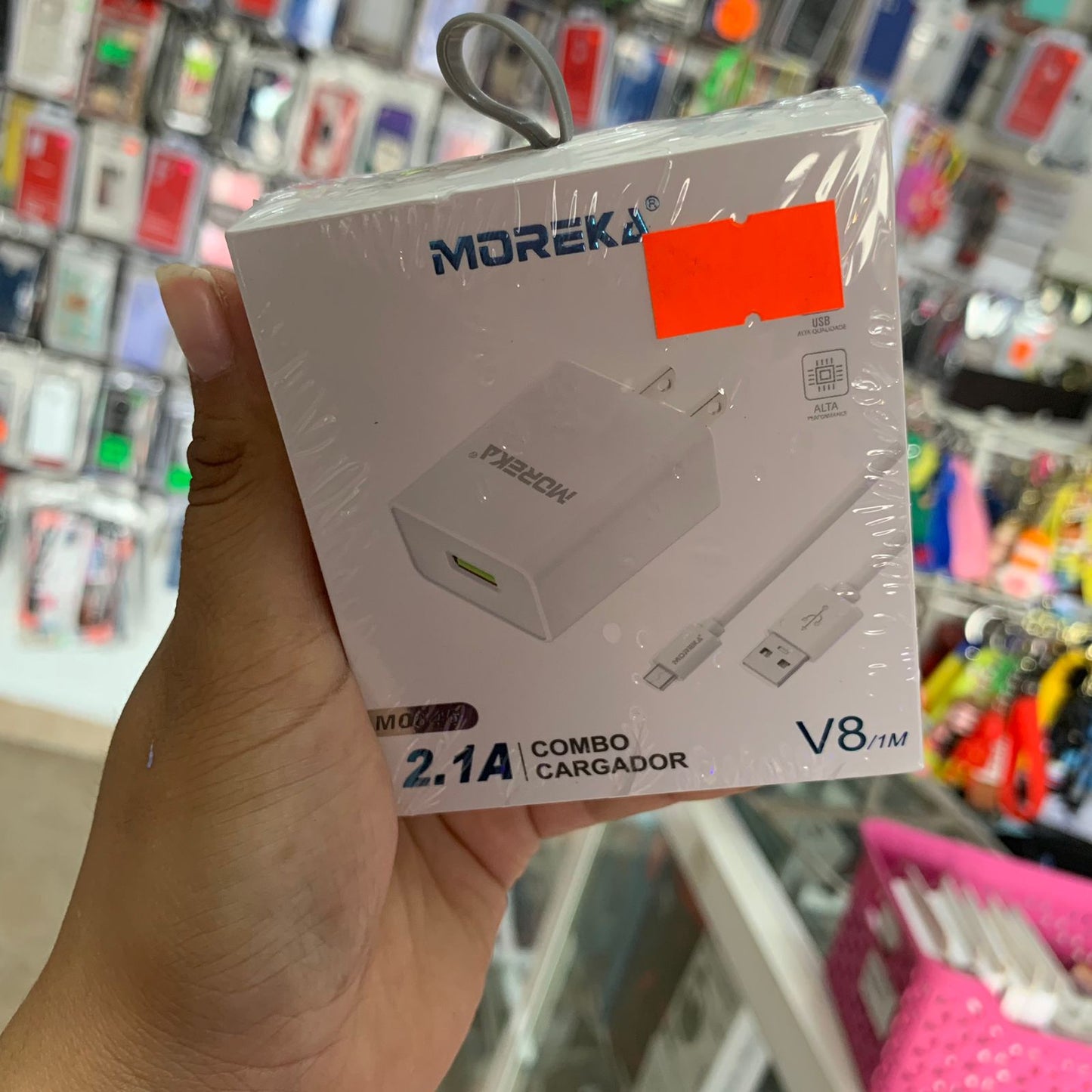 Cargador Carga Rápida V8 Moreka 2.1A MR2645