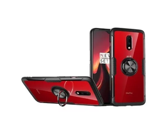 Funda Uso Rudo Transparente Anillo Para One Plus 7