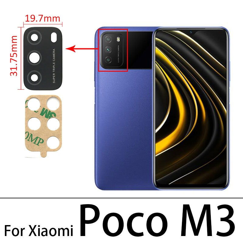 LENTE CRISTAL VIDRIO DE CAMARA REFACCION PARA XIAOMI POCO M3 POCOPHONE M3