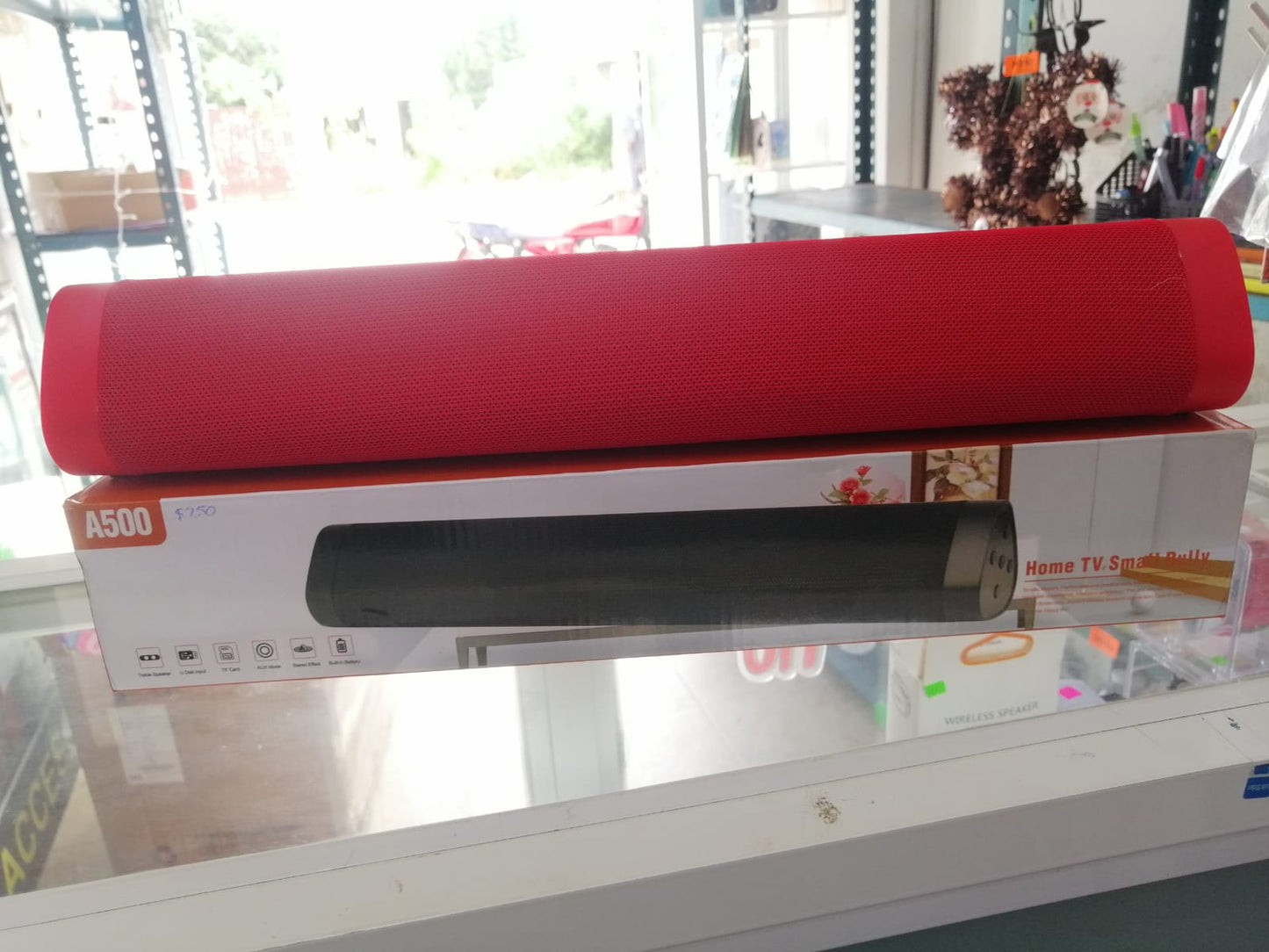 Bocina bluetooth Alargada Rojo A500