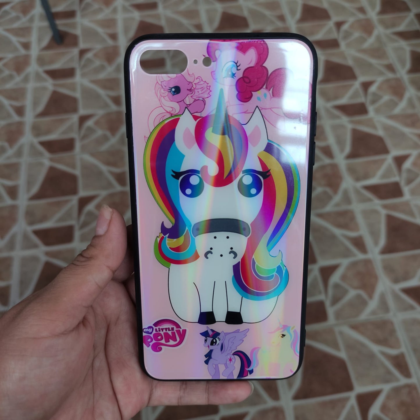 FUNDA CRISTAL DISEÑO UNICORNIO PARA IPHONE 7/8 PLUS