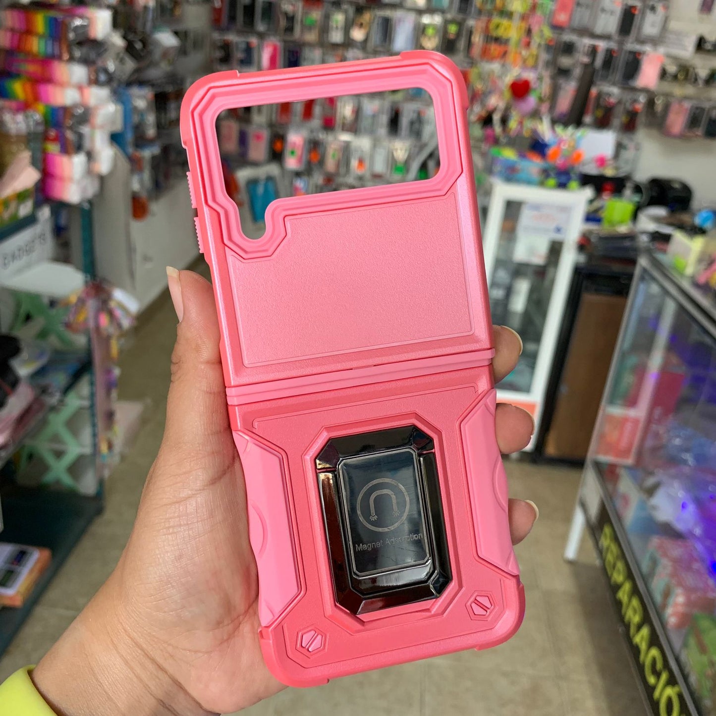 Funda Uso Rudo Anillo Metalico Para Samsung Flip 3