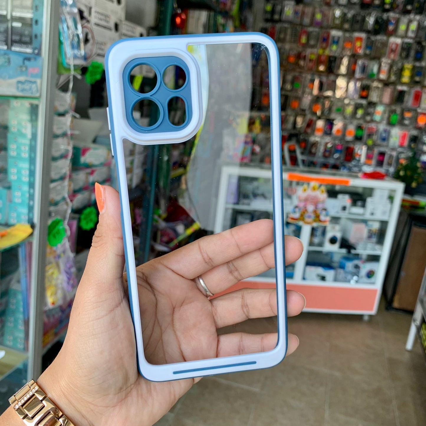 Funda Acrilico Bicolor Para Motorola Moto Edge 20 Lite