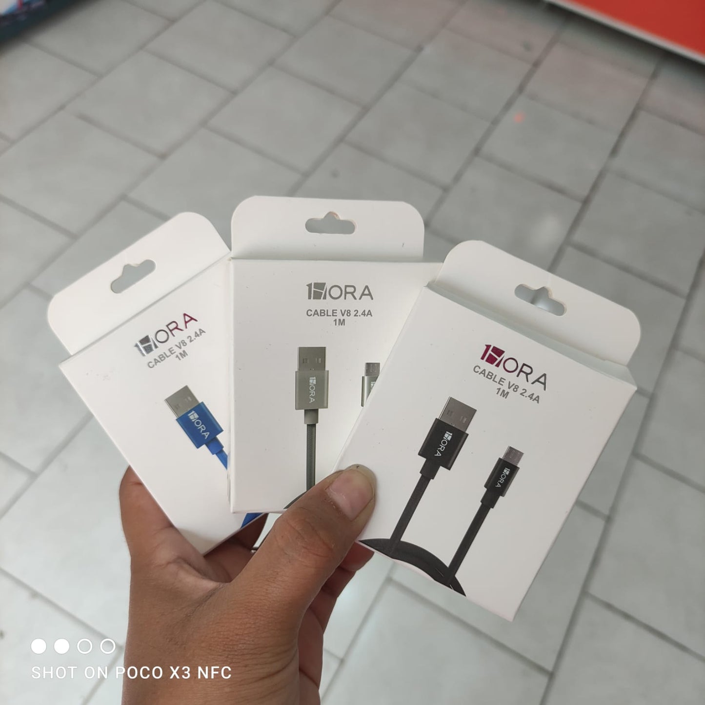 CABLE V8 1HORA 2.1A 1M CAB248