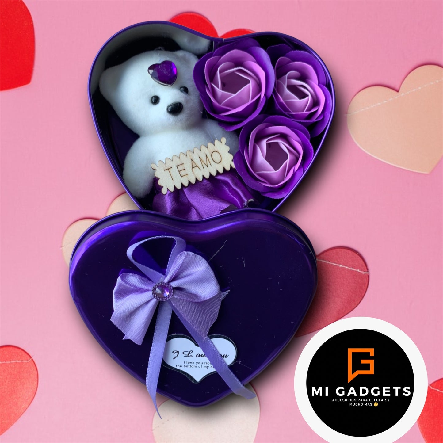 Estuche Con Petalos Y Osito FES.08