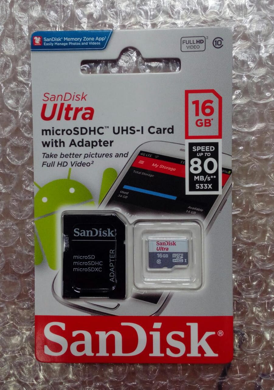 Memoria Micro SD MICROSD 16Gb SanDisk