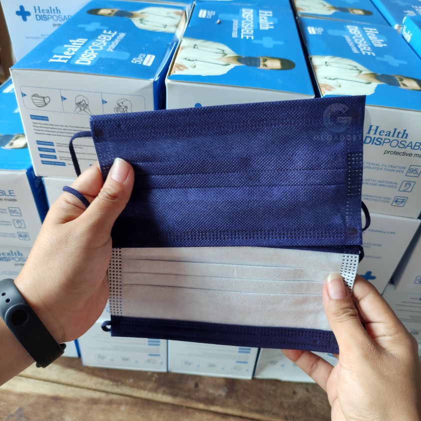 Tricapa Azul Oscuro Grado Medico Caja 50 Pz