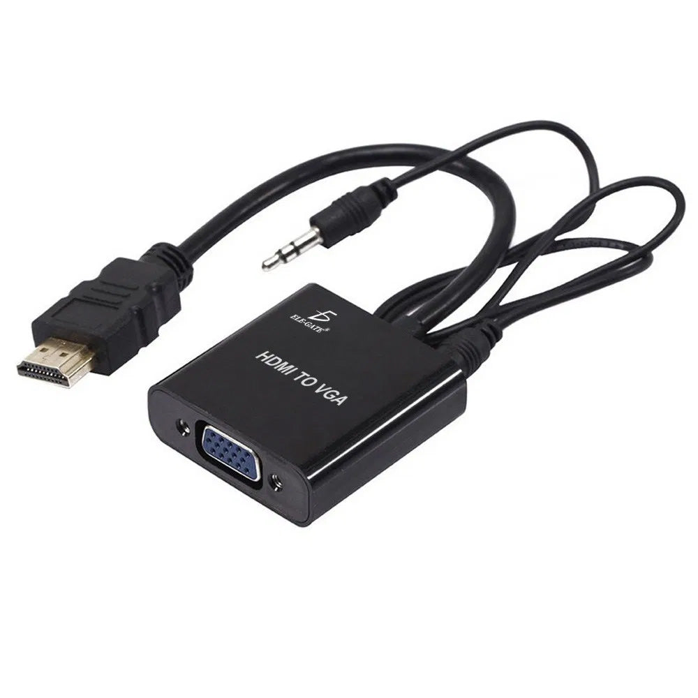Cable Adaptador Convertidor Hdmi A Vga Aux 3.5 Pc Laptop Tv Monitor
