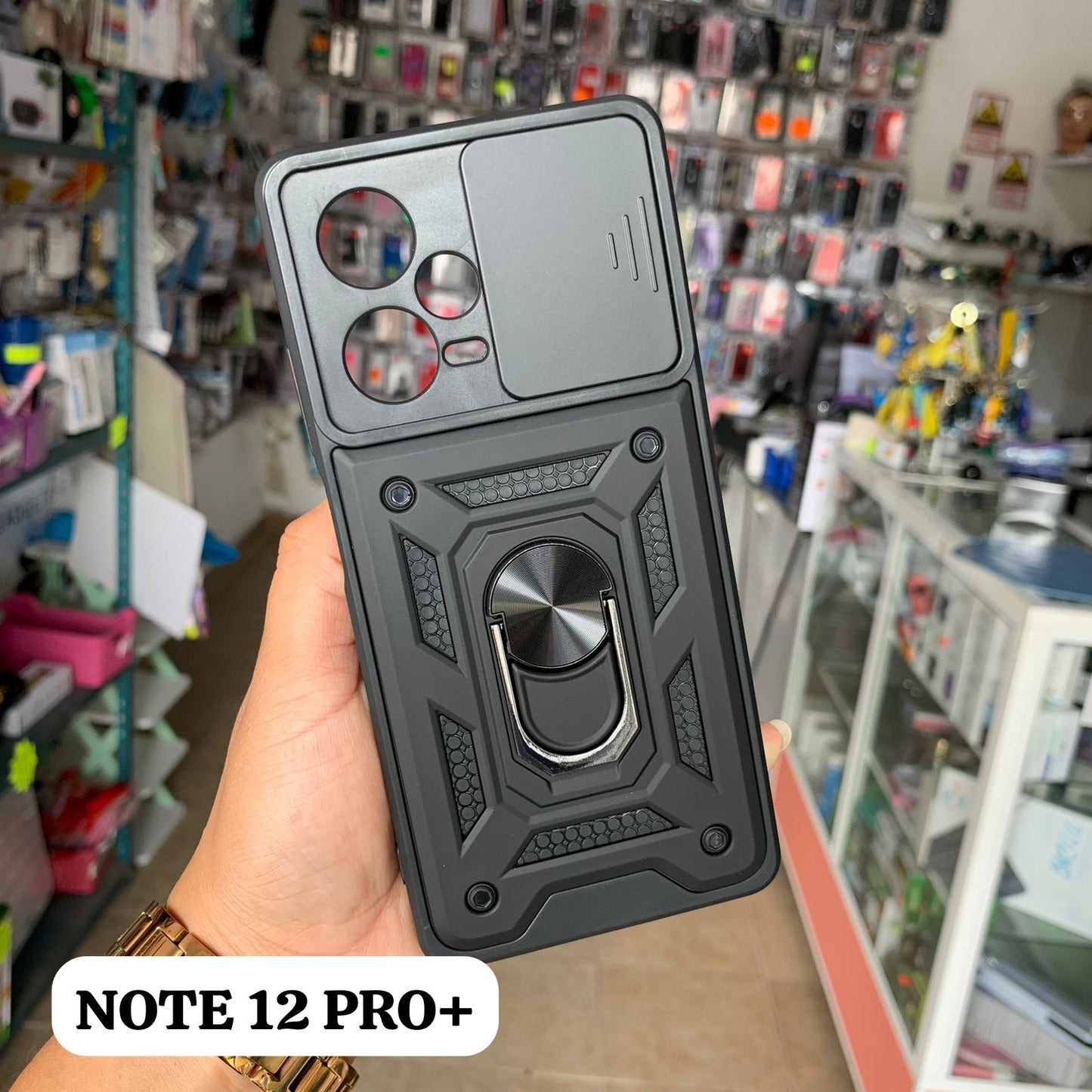 Funda Uso Rudo Con  Protector De Camara Para Xiaomi Redmi Note 12 Pro+(LC)