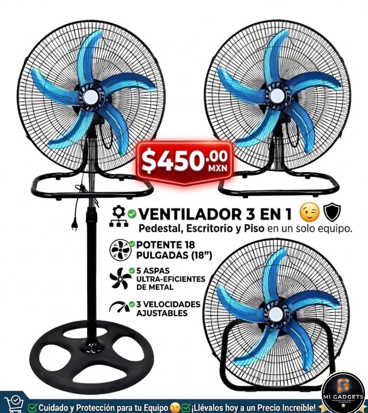Ventilador 5 Aspas 3 En 1 18''