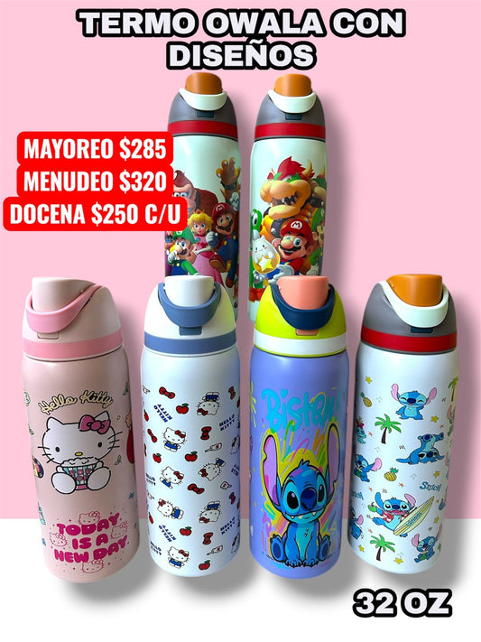 Termo Owala 32 oz Con Diseño