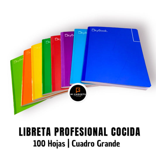 Libreta Cosida 100 Hojas Cuadros