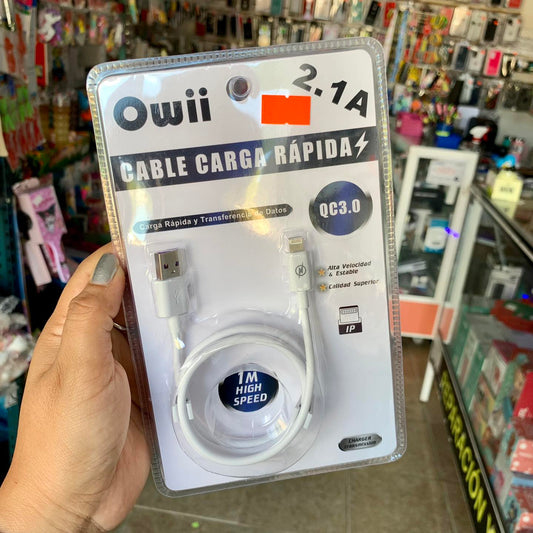 Cable Carga rápida Owii iPhone Lighting WO-019