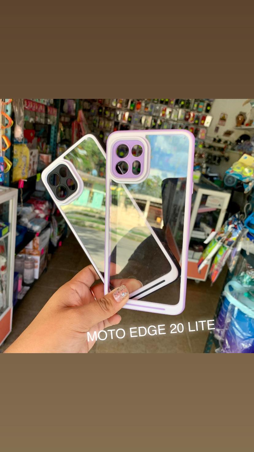 Funda Acrilico Bicolor Para Motorola Moto Edge 20 Lite