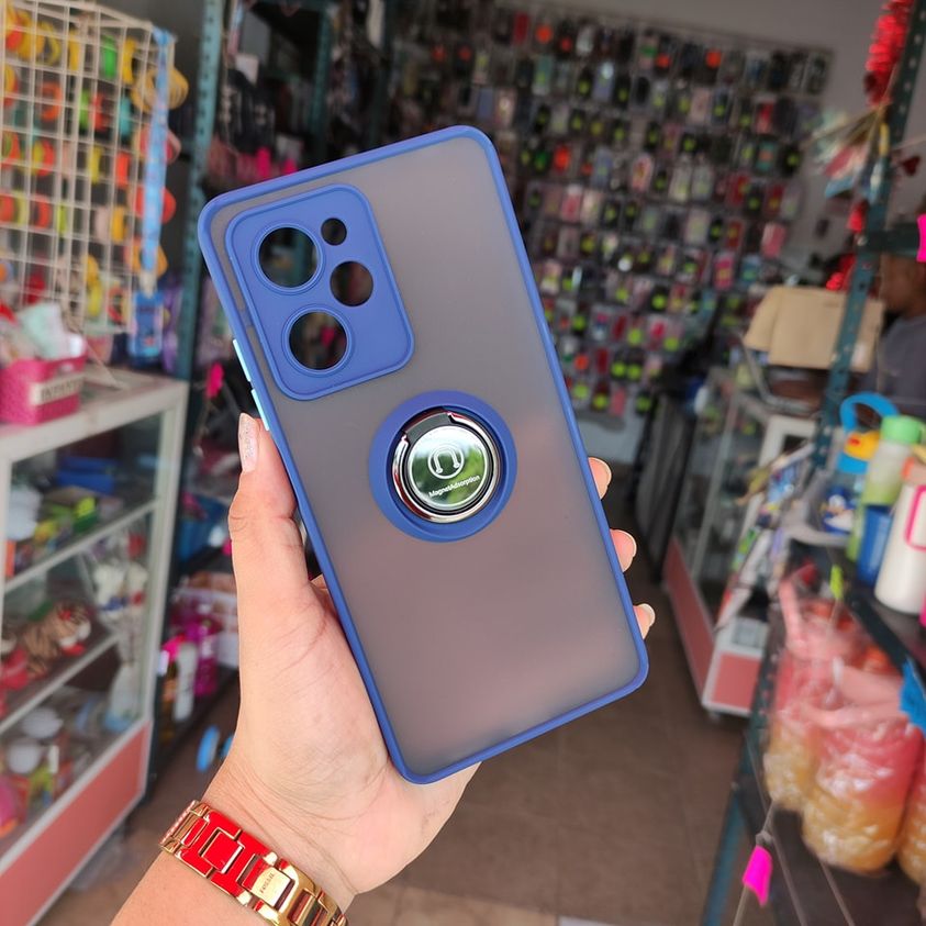 Funda Uso Rudo Anillo Semitransparente Para Redmi Note 12 Pro /  Xiaomi Poco X5 Pro