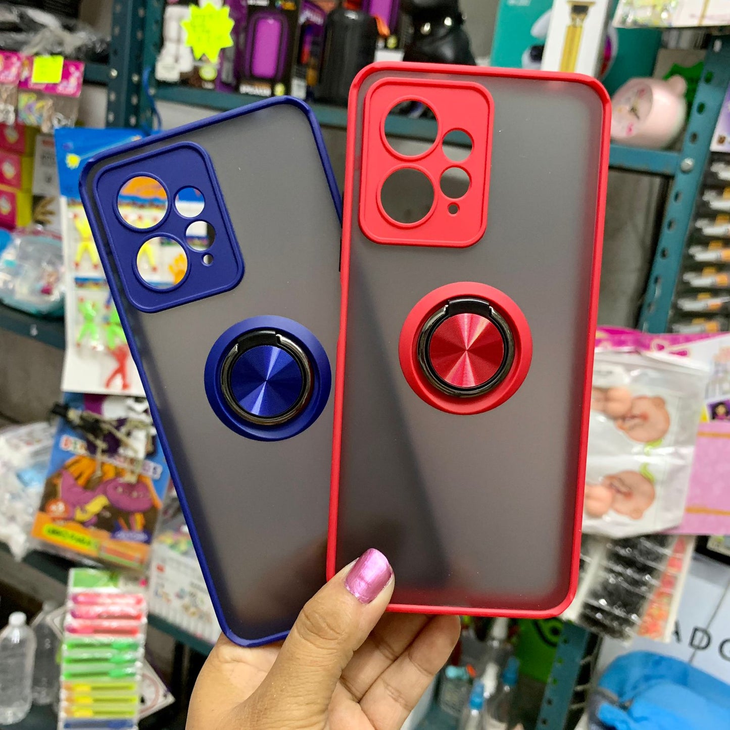 Funda Uso Rudo Anillo Semitransparente Para Xiaomi Redmi Note 12 4G (LC)