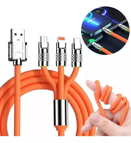 Cable 3 en 1 Micro Usb Tipo C Lightning CB-042