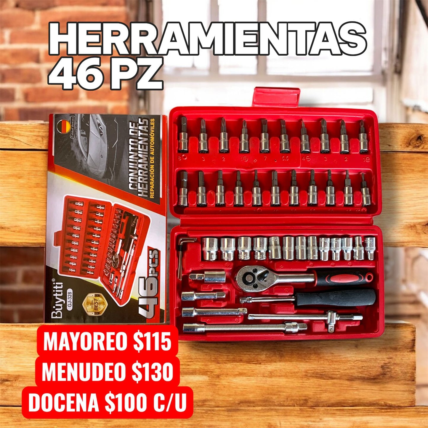 Set De Herramientas 46 pz GJ-328