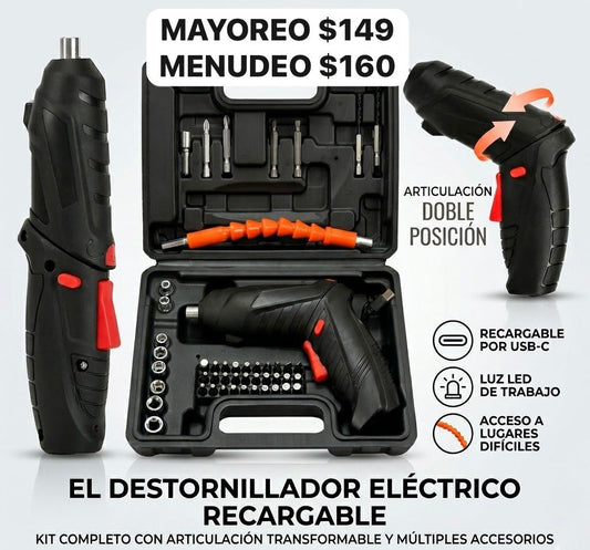 Destornillador Electrico Recargable Desarmador 47PZ