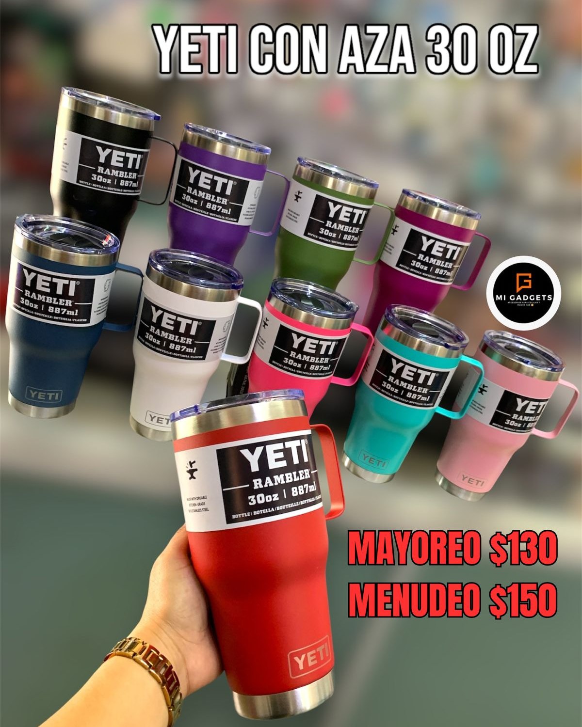 Termo Yeti 30 OZ Con Agarradera