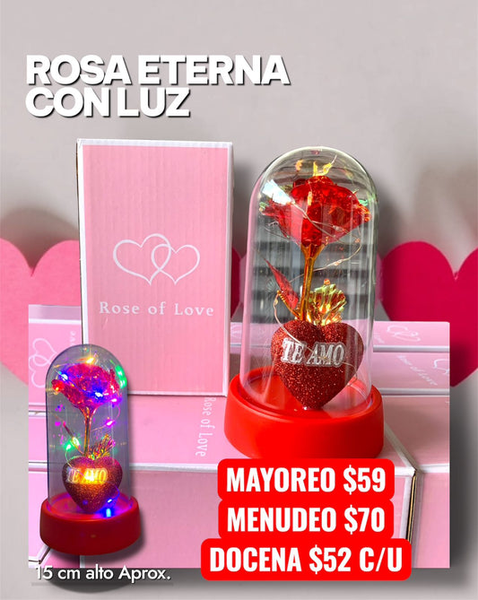 Rosa Eterna Con Luz XQ-608
