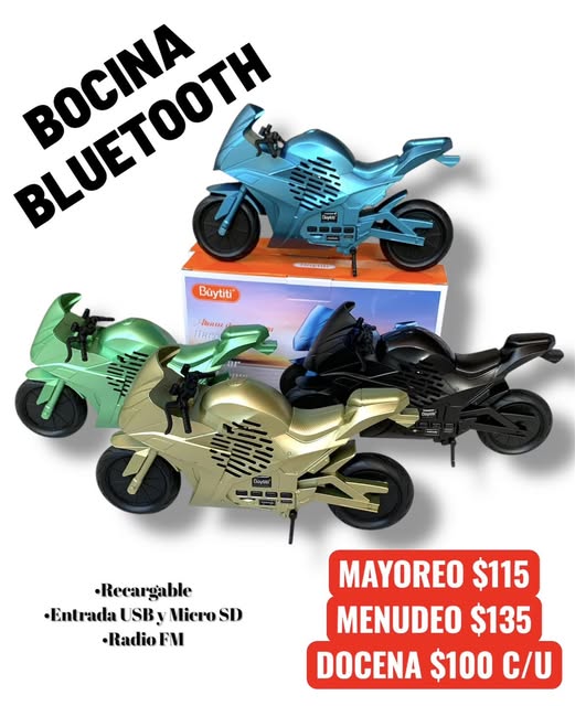 Bocina Bluetooth diseño de Motocicleta CH-J2083