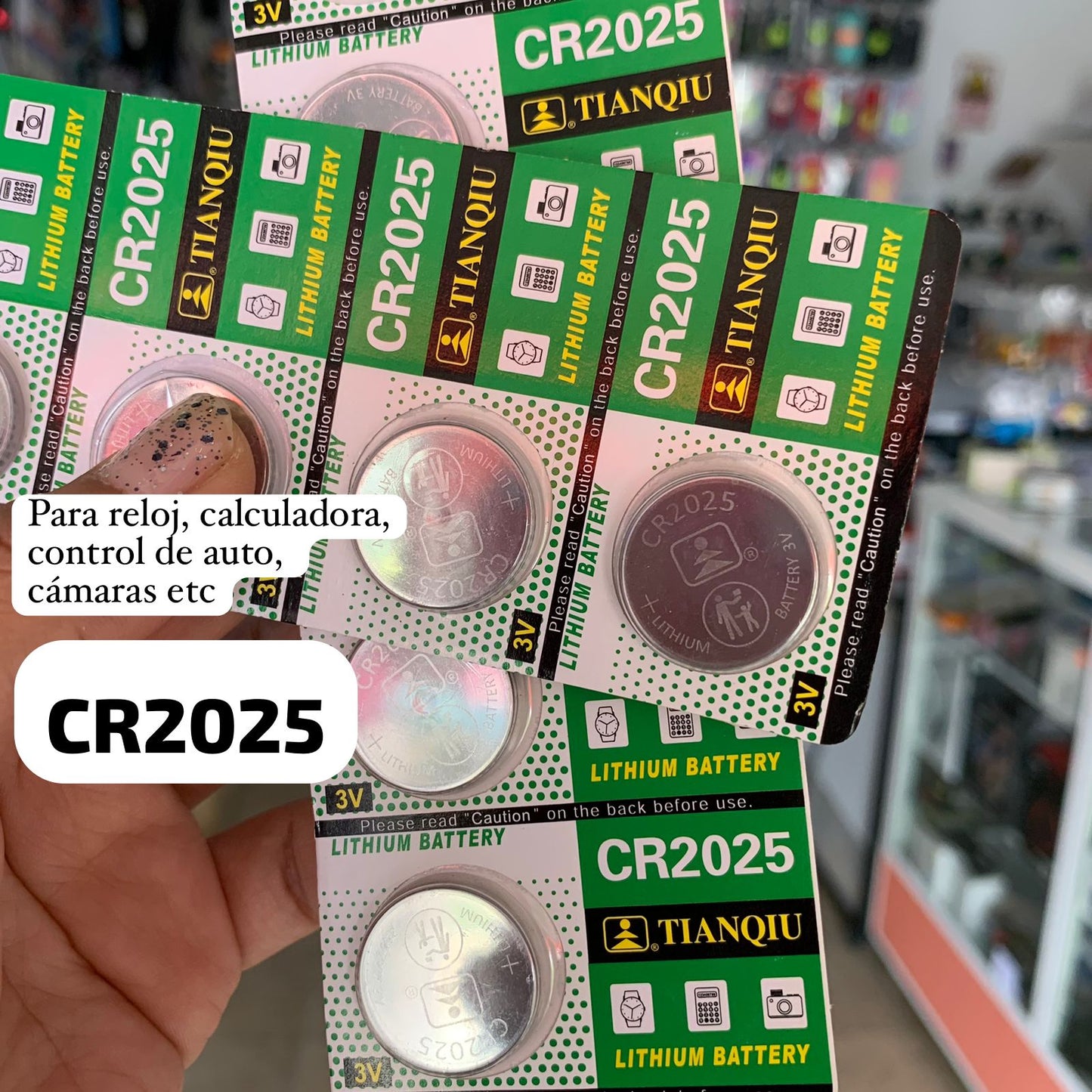 Pila Bateria Para Reloj, Control De Auto, Y Mas CR2025 CR1620