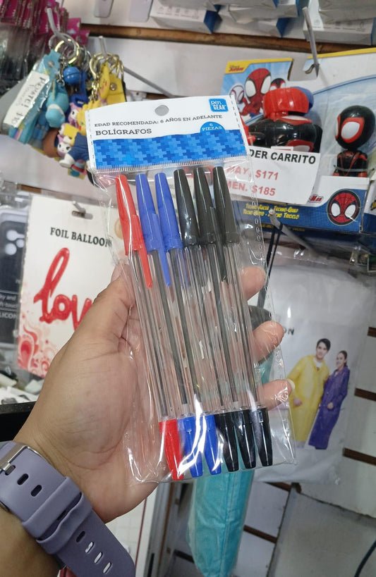 PAQUETE PLUMAS 6PZ PKA00206