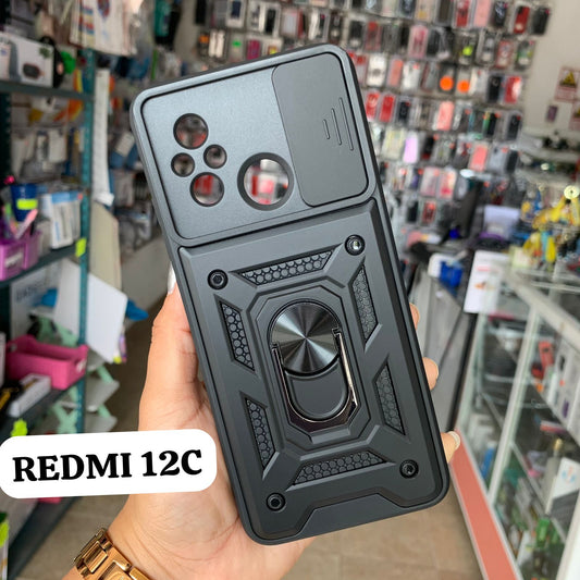 Funda Uso Rudo Con Protector De Camara Deslizante Para Xiaomi Redmi 12C (LC)