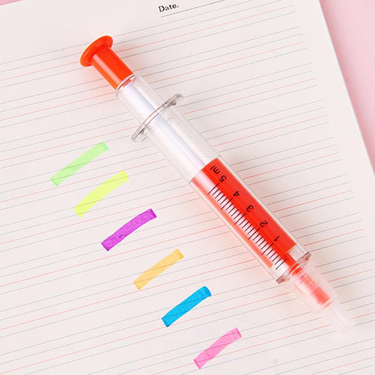 Pluma + Resaltador Jeringa